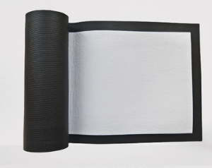 Blank bar runner with black border, nitrile rubber base and non-woven fabric top