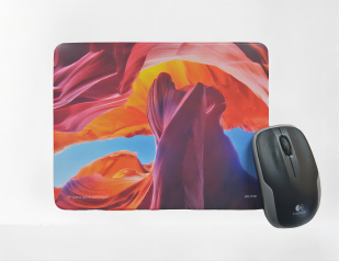 Welded mouse pads and counter mats are ideal for promotions and calendars. acme brand example