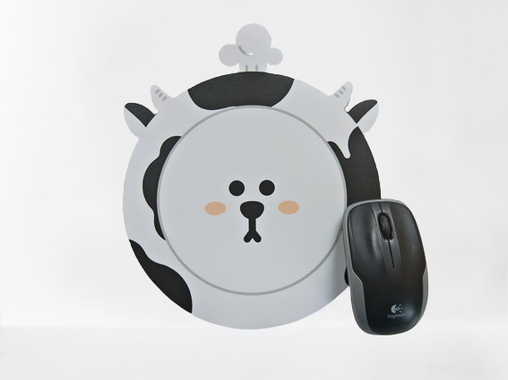 This is a picture of a custom, personalized PVC mouse pad.